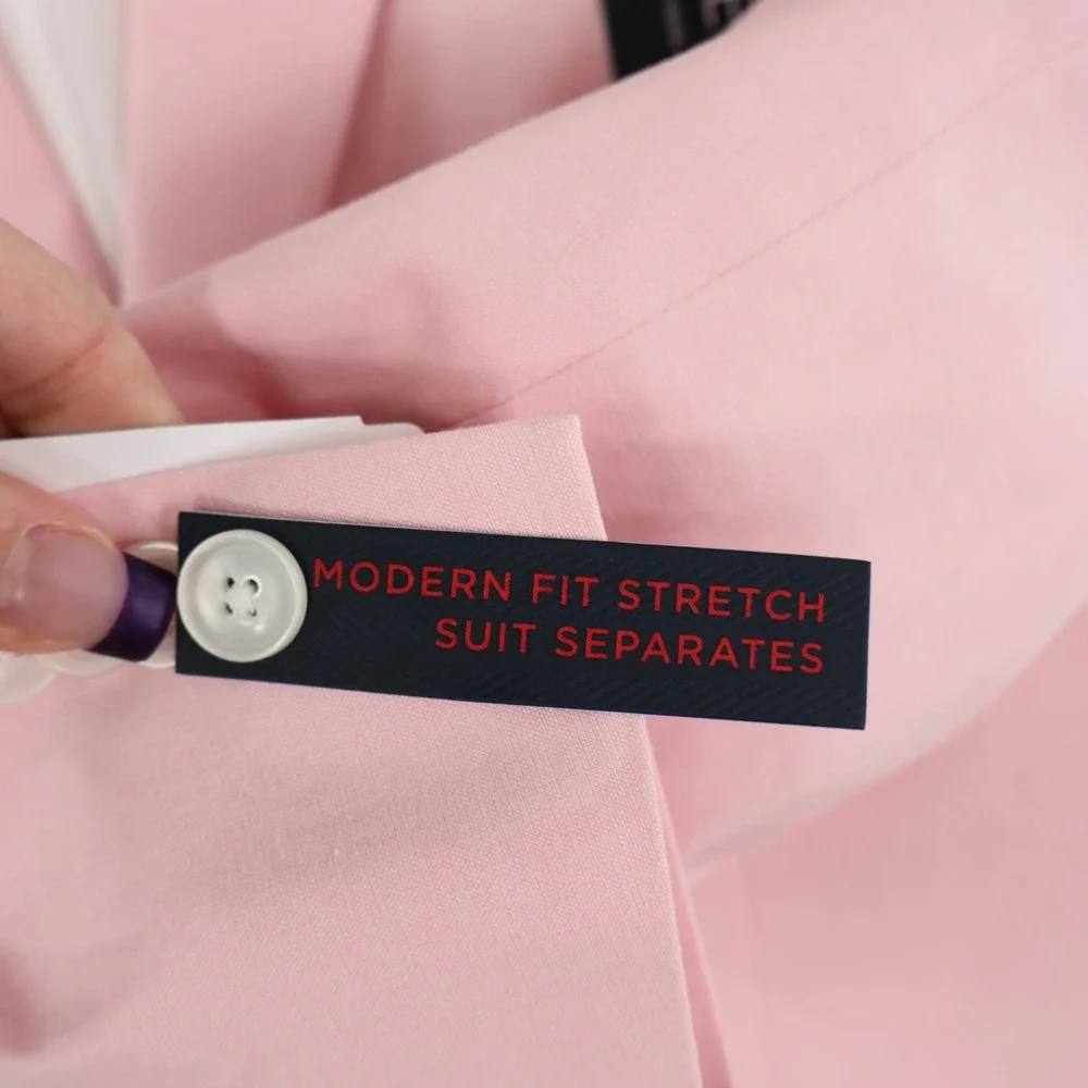 Tommy Hilfiger Modern Fit Flex Blazer Men 40L Pink Preppy 90s Formal Coastal NWT